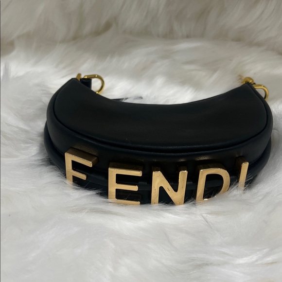Fendi Handbags - SOLD FENDI Nano Fendigraphy Black Leather $1,199 OBO